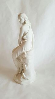 Fine antique Italian Bisque Porcelain Statue