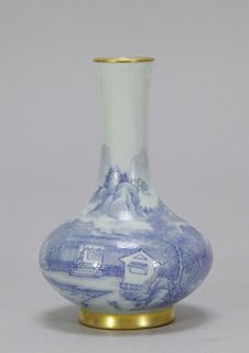 Chinese Enameled Porcelain Long Neck Vase