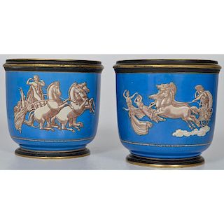 Minton-style Jardinieres with Classical Scenes
