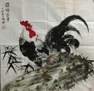 Chinese Ink/Color Painting on Paper, Signed