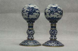 Pair of Chinese Blue/White Porcelain