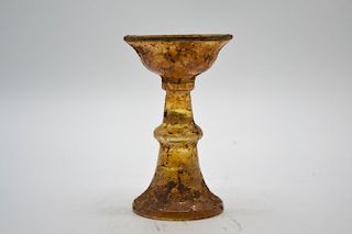 Chinese Crystal Carved Candle Holder