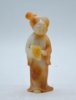 Chinese Carved Jade Lady