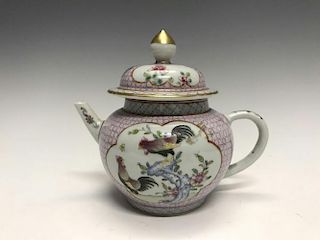 Chinese Famille Rose Porcelain Teapot w/ Cover