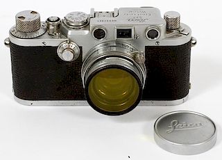 LEICA III F RED DIAL RANGEFINDER CAMERA C. 1950'S