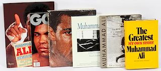 MUHAMMAD ALI HARD BOUND AND SOFT COVER BOOKS 6 PCS.