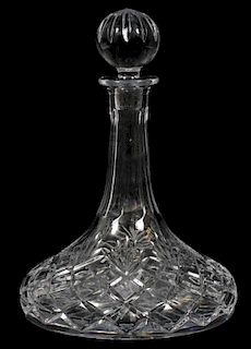 WATERFORD CRYSTAL 'LISMORE' SHIP'S DECANTER