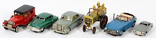 FRICTION FLY WHEEL METAL TOY CARS LATE 20TH C