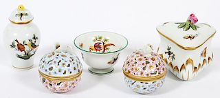 HEREND HAND PAINTED PORCELAIN DISHES