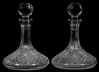 WATERFORD 'ALANA' CRYSTAL SHIP'S DECANTERS PAIR