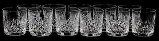 WATERFORD 'LISMORE' CRYSTAL OLD FASHIONED GLASSES