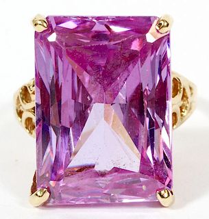 14KT YELLOW GOLD AND 32CT AMETRINE RING