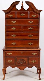 MAHOGANY QUEEN ANNE STYLE HIGHBOY