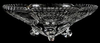 CUT CRYSTAL LOW CENTERPIECE FOOTED BOWL