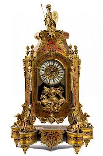 A Napoleon III Style Gilt Metal Mounted Mantel Clock, 20TH CENTURY, Height