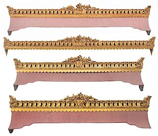 Suite of Four Carved, Gilt Wood and