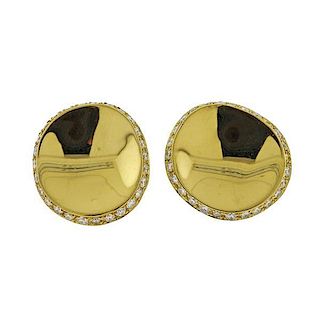 Robert Lee Morris 18K Gold Diamond Earrings
