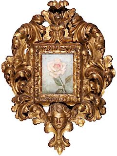 Clark Hulings | Rose [with 18th century Spanish frame]