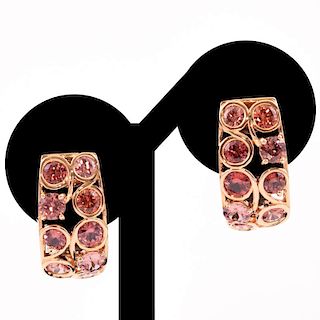 Unknown | Pink Natural Sapphire Earrings