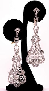 Unknown | Edwardian Diamond & Pearl Earrings