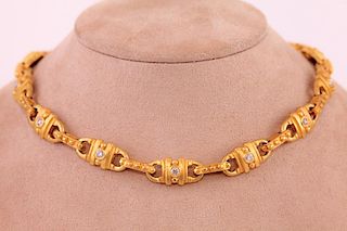 Unknown | 18K Yellow Gold Necklace with Diamonds