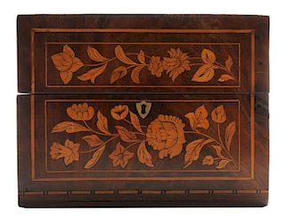 Finely Inlaid Mahogany and Fruitwood
