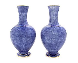 A Pair of Sevres Porcelain Vases, 19TH CENTURY, Height 8 3/4 inches.