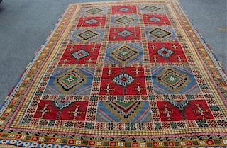 Large Vintage Handmade Moroccan Carpet