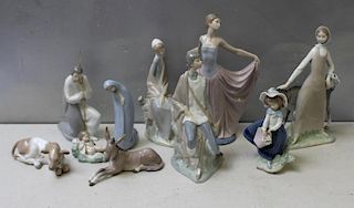 Group of 10 Lladro porcelain Figures