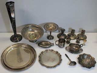 STERLING. Grouping of Assorted Silver and Plated