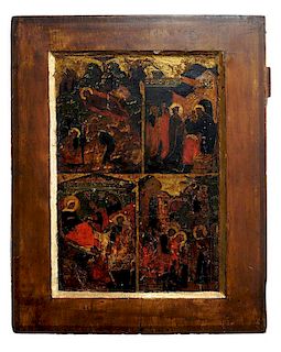 Four-Panel Russian Icon