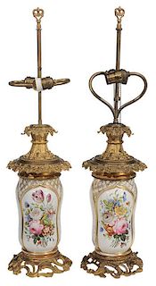 Pair Bronze-Mounted Gilt-Decorated