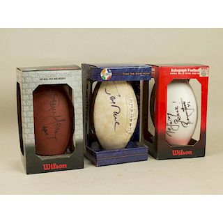 Jerry Rice, Steve Young & Ronnie Lott Signed Footballs