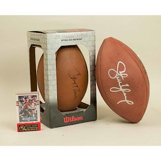 Jerry Rice & Steve Young Signed Footballs