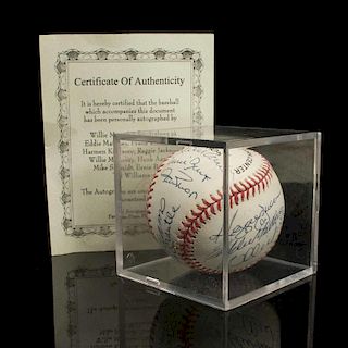 Baseball Autographed by 11 Hall of Famers
