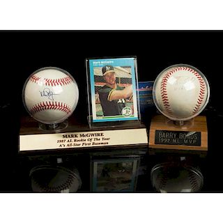 Barry Bonds & Mark McGwire Autographed Baseballs