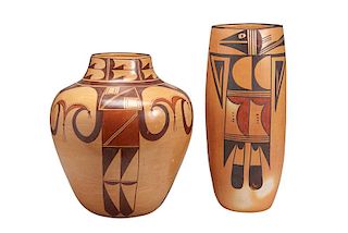 Hopi | Lot of 2: Jar and Vase. Jar: Koo-Loo Nampeyo. Vase: Unknown