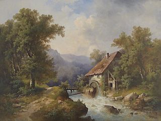 Hermann Herzog | The Mill on the River