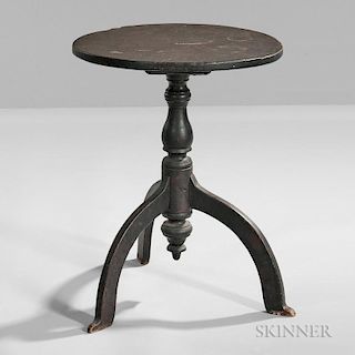 Black-painted Maple Candlestand