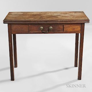 Mahogany Card Table with Drawer