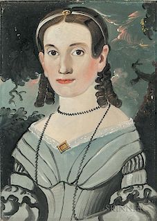 William Matthew Prior (Massachusetts/Maine, 1806-1873)      Portrait of Mary Jane Folsom (Hunter)