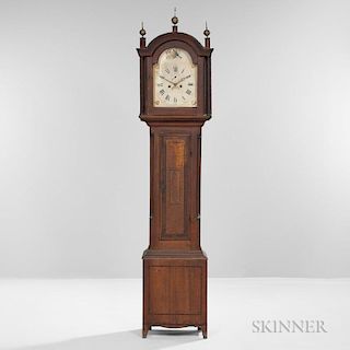 Cherry Inlaid Tall Case Clock