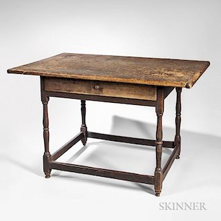 Painted Pine and Maple Tavern Table