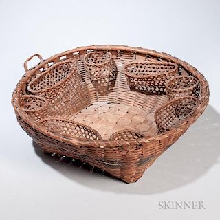 Splint Woven Indian Sewing Basket