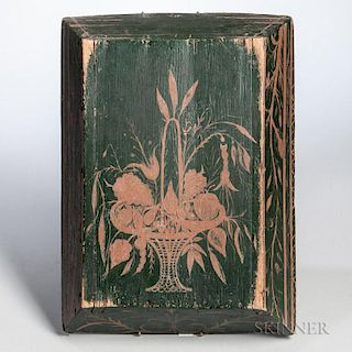 Paint-decorated Canted Apple Box