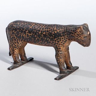 Fred Alten Carved and Painted Leopard