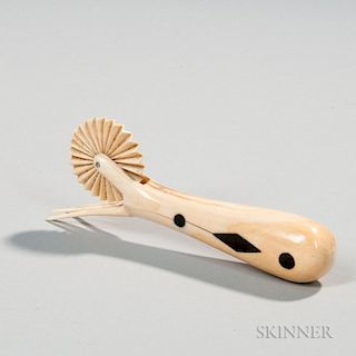 Carved Whale Ivory Jagging Wheel