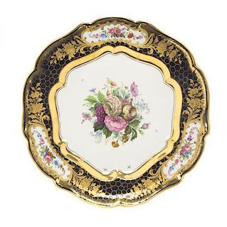 A Continental Porcelain Cabinet Plate, POSSIBLY RUSSIAN, 19TH CENTURY, Diameter 10 3/8 inches.