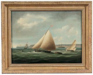 Thomas Buttersworth Jr. (British, 1797-1842)      Yachting off Torquay