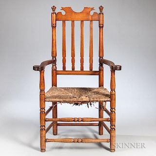 Maple and Cherry Bannister-back Armchair